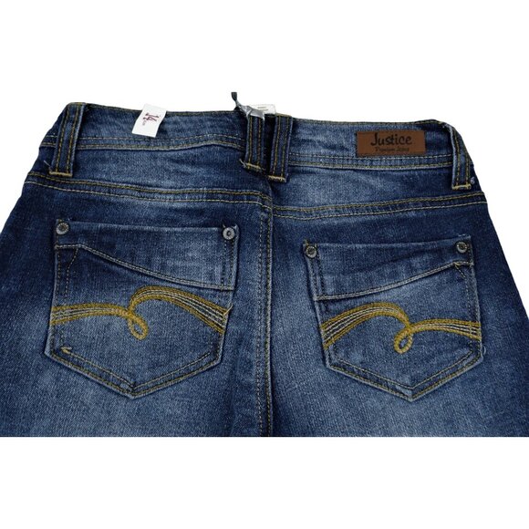 Justice Premium Jeans Girls Simply Low Skinny Bootcut Dark Size 14 Slim  JH1125 - Picture 4 of 4